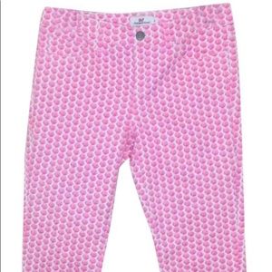 Vineyard Vines Stretch Denim White/Pink Seashell 🐚 Pants. Size 14.